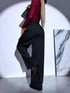 "LUX LASH VS8125-1" fabric pants - BLACK